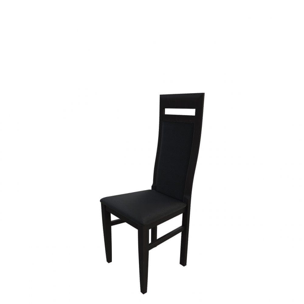 Veneti Jedálenská stolička MOVILE 43 - wenge / čierna ekokoža
